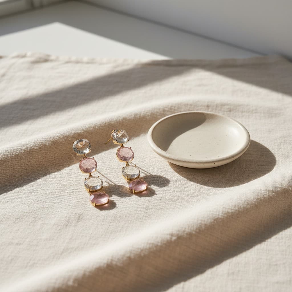Blush Frost Drop Earrings