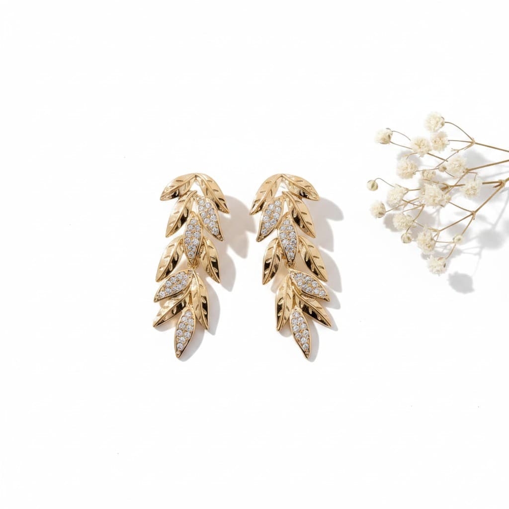 Leaf Whisper Statement Earrings